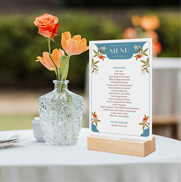 wedding menu design a1