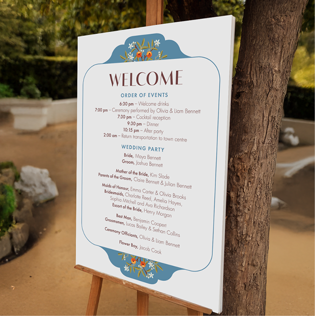 wedding sign welcome design a