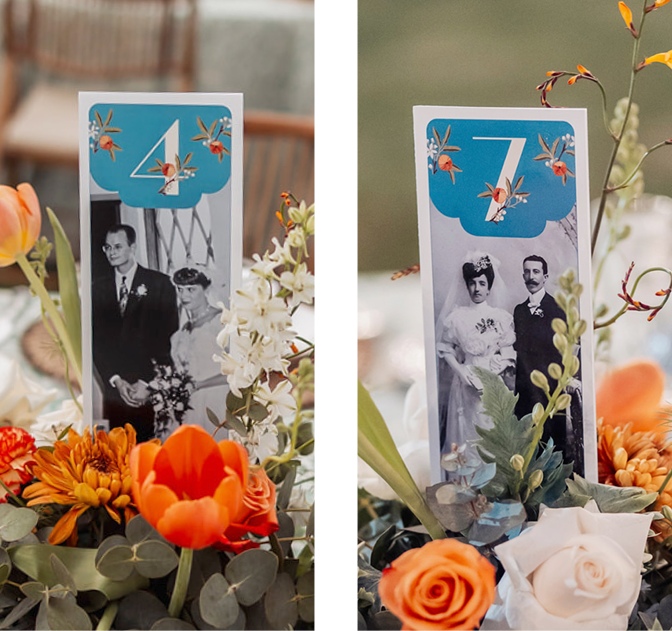wedding table numbers a1